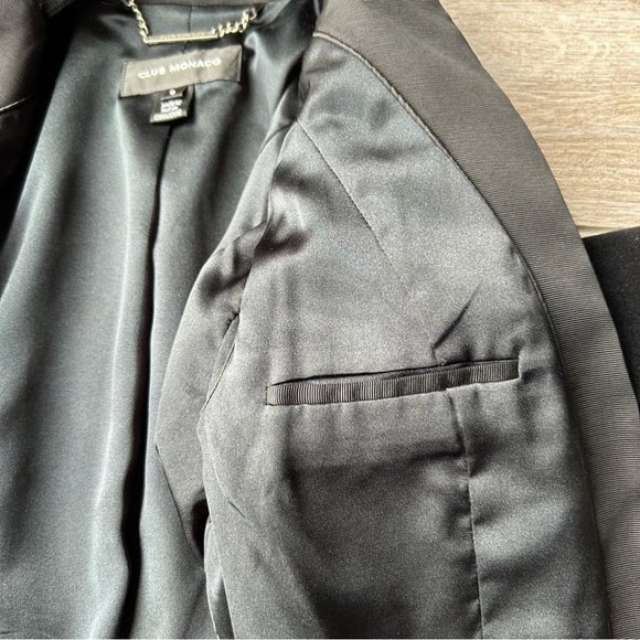 Club  Monaco Stand Collar Velvet Blazer - Picture 13 of 15